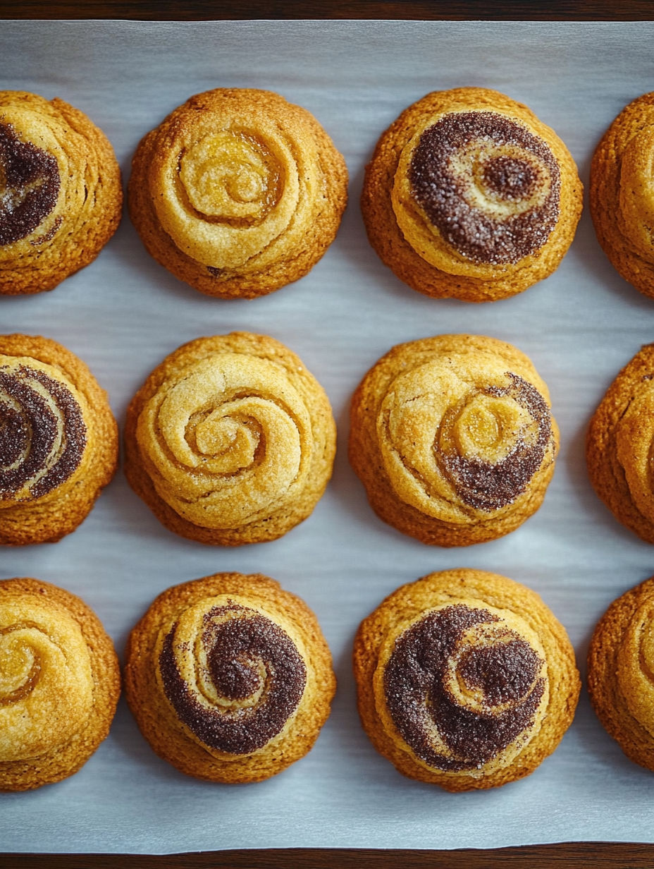 A close up of a pastry with a swirl pattern.