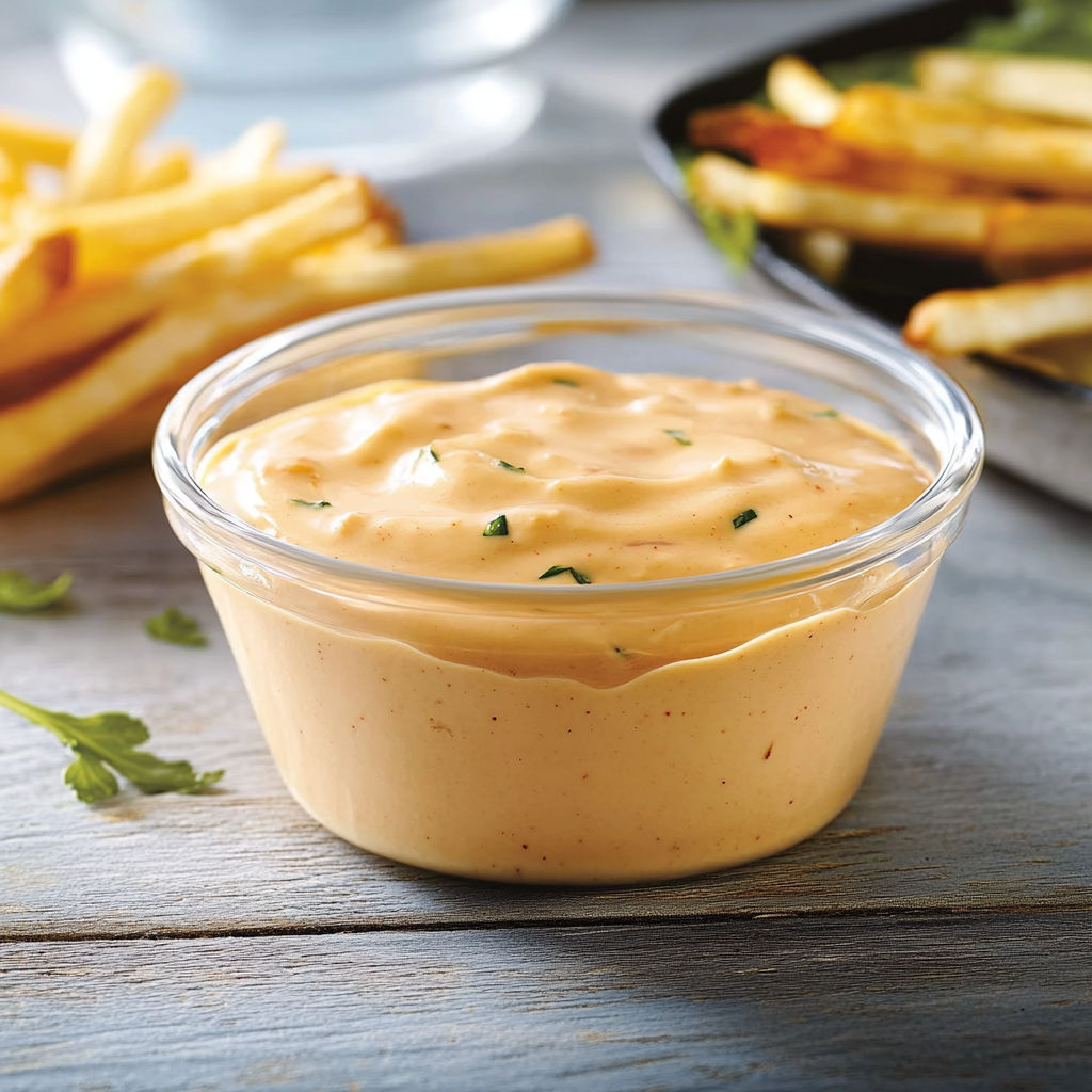 A bowl of sauce façon Big Mac.