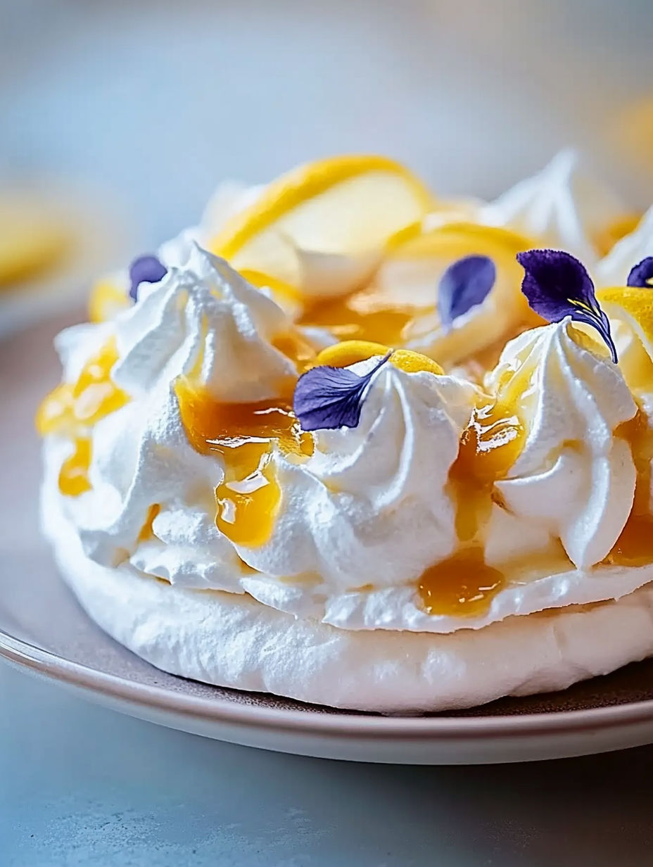 A dessert with whipped cream and fruit on top.