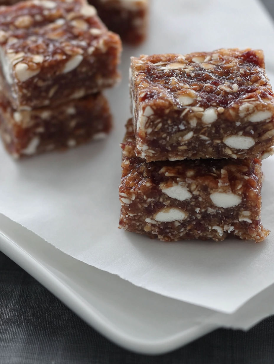 A plate of square energy bars.