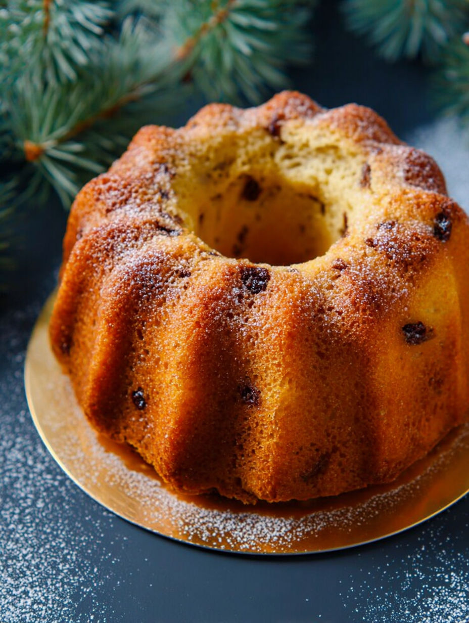 A cake with a hole in the middle.