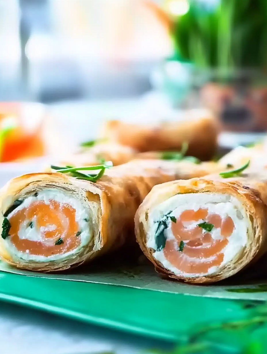 A plate of food with a pastry and a salad.