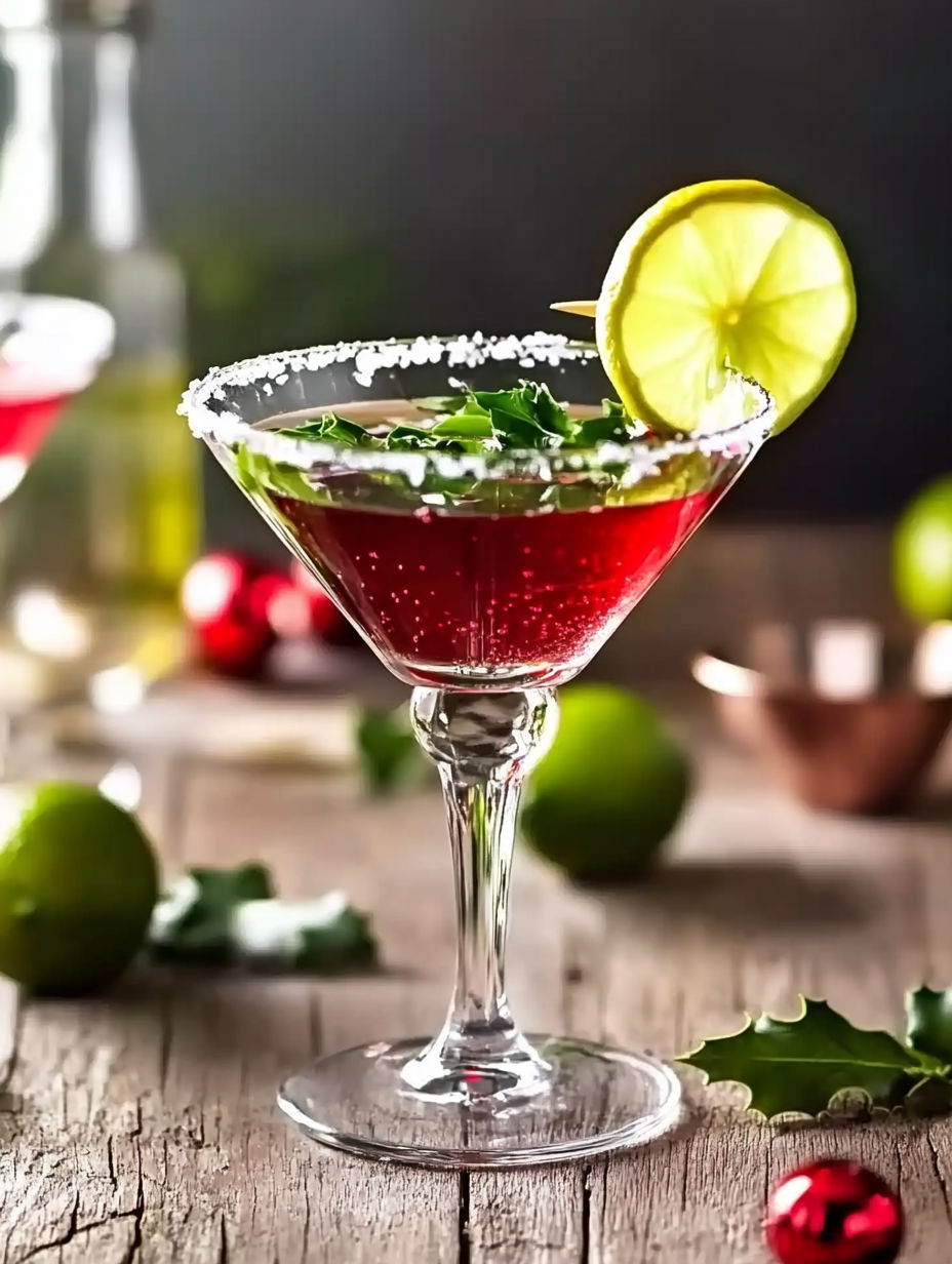 A glass of red wine with a lemon wedge on the side.