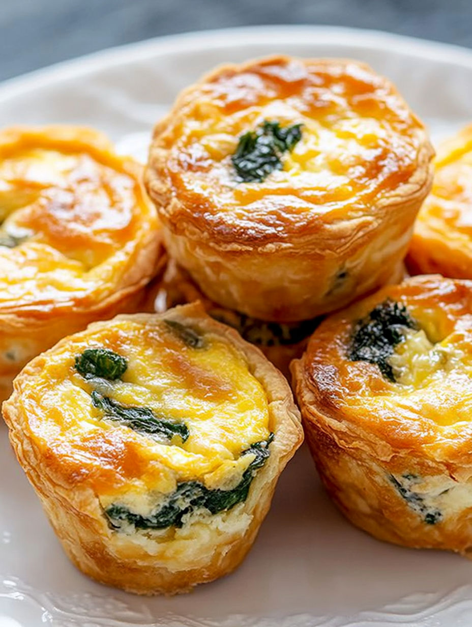 A plate of four different flavored pastries.