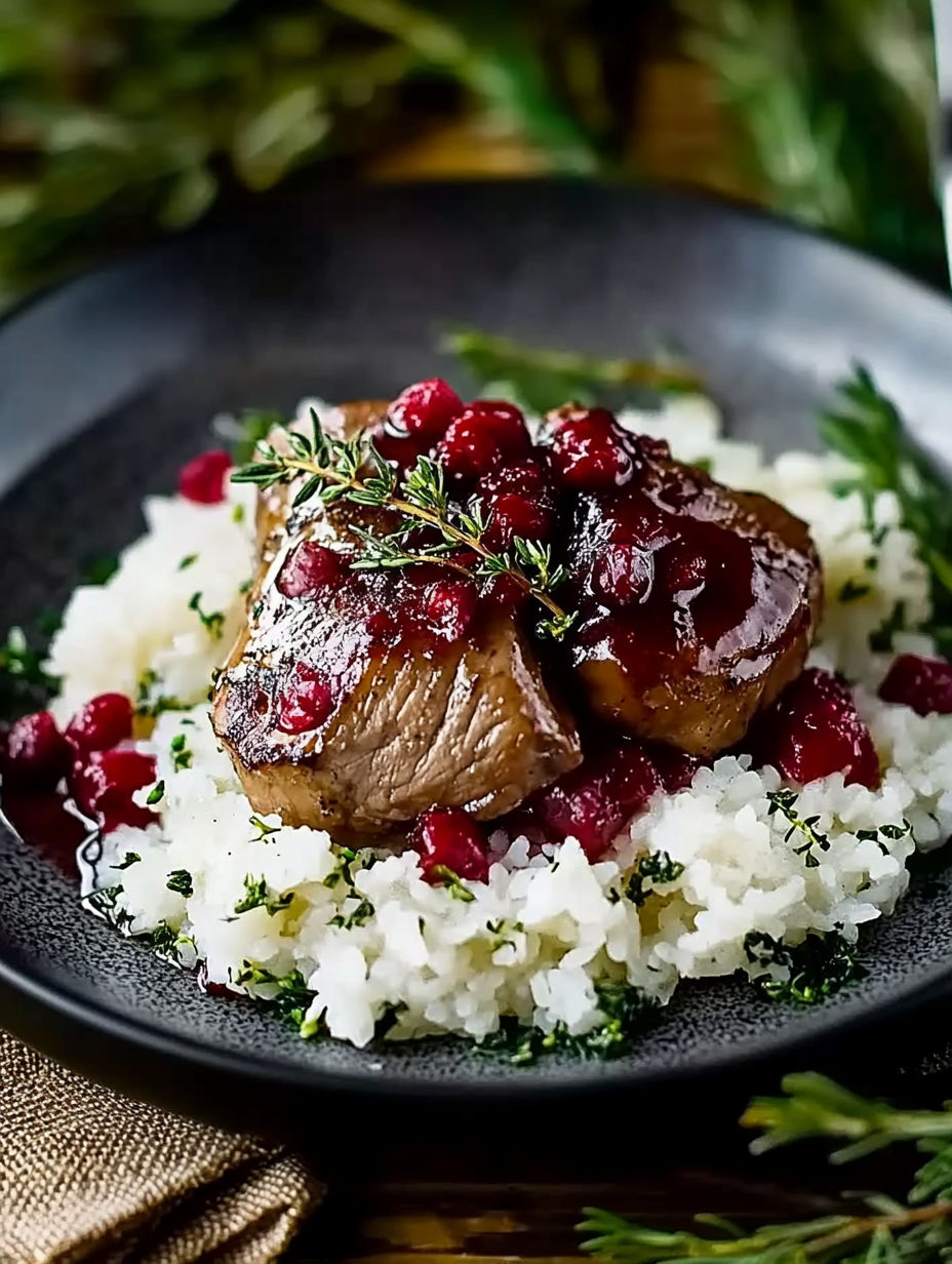 A plate of food with meat and rice.