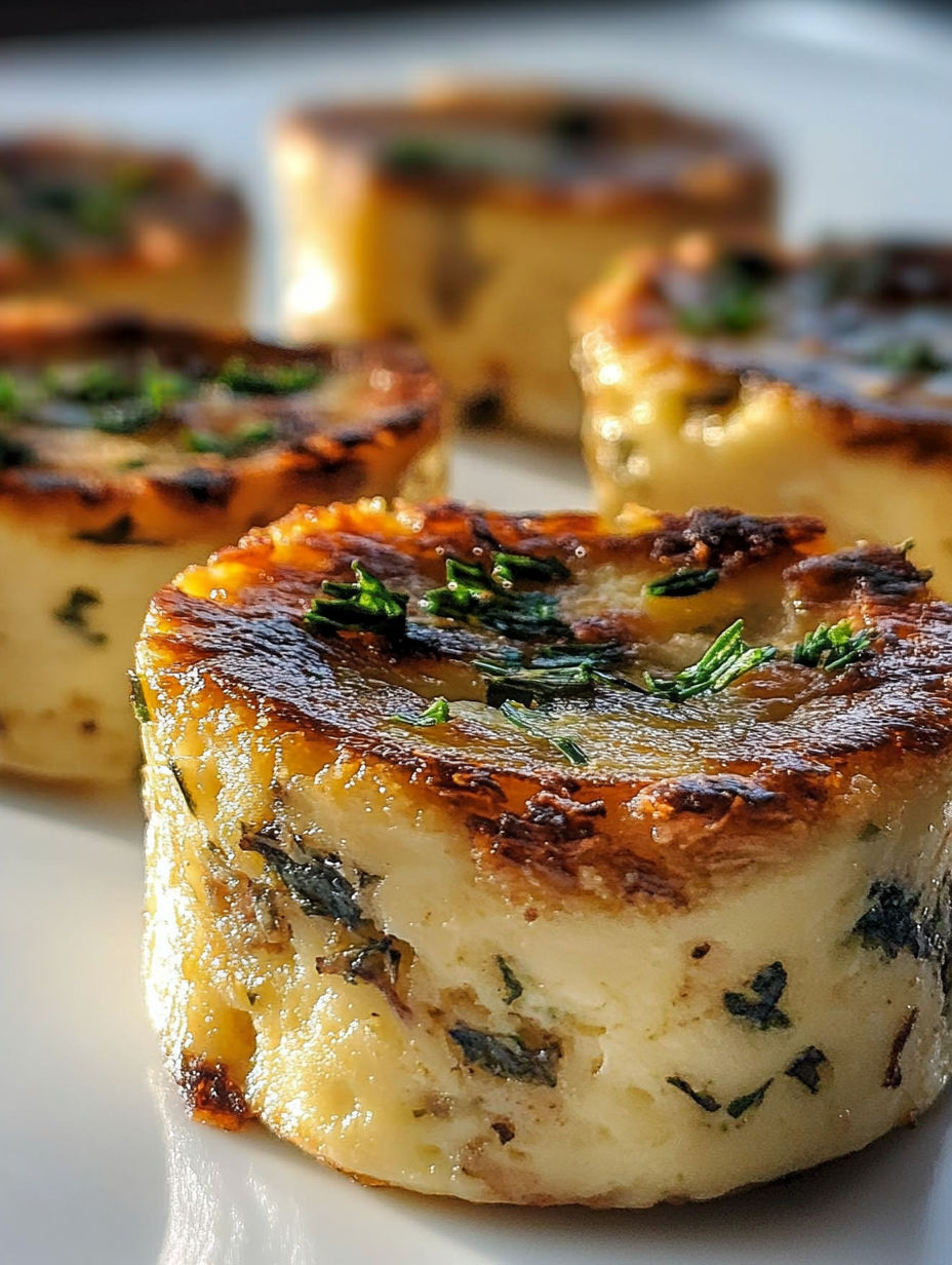 A close up of a food item with green herbs on top.
