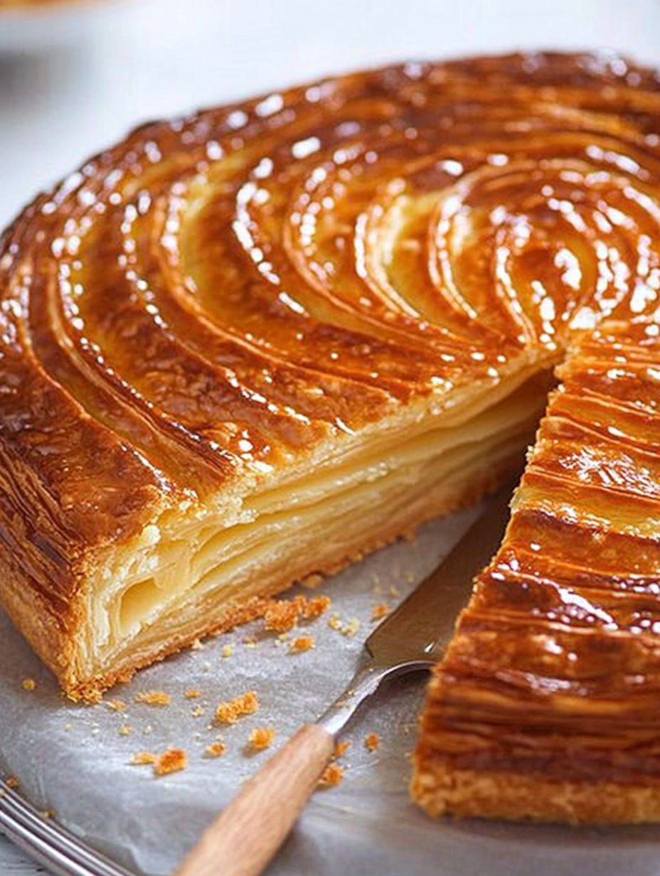 A slice of a pastry with a fork on it.