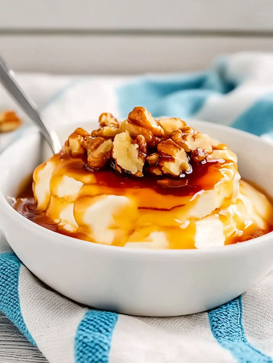A bowl of food with a spoon in it.