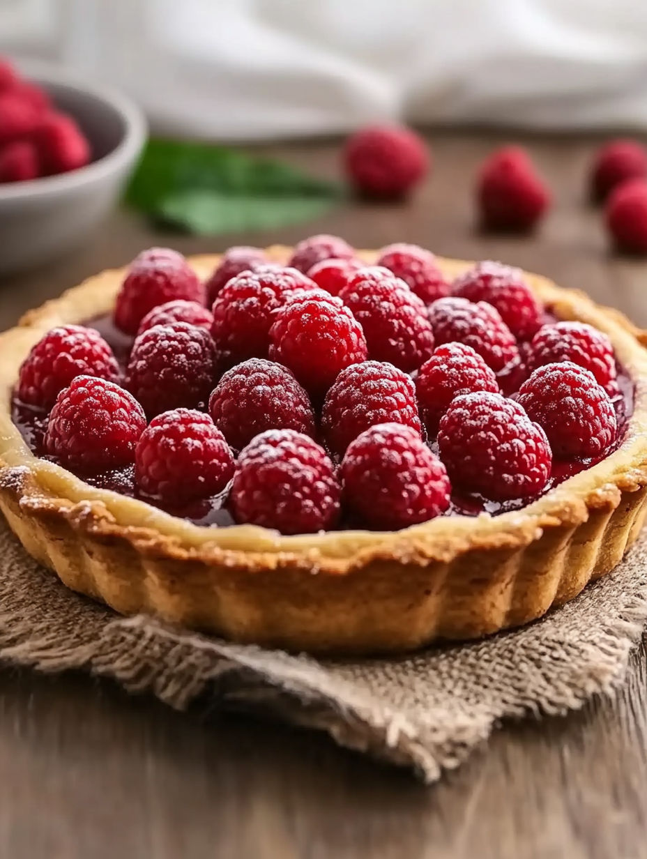 A pie with a raspberry filling.
