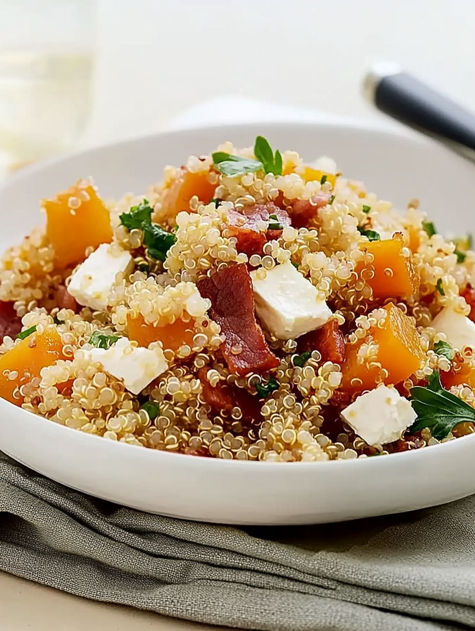 A bowl of rice with meat and vegetables.