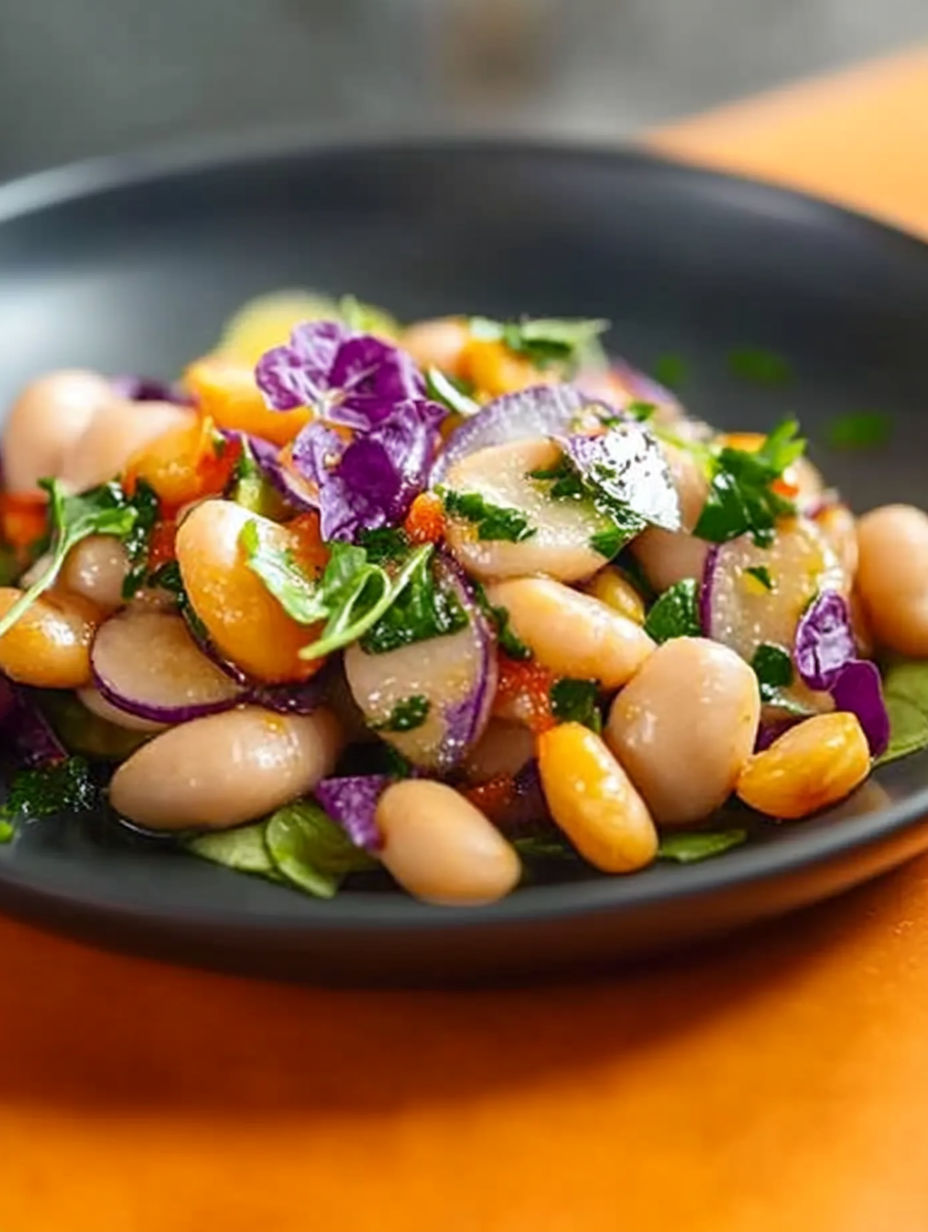 A plate of food with a variety of vegetables.