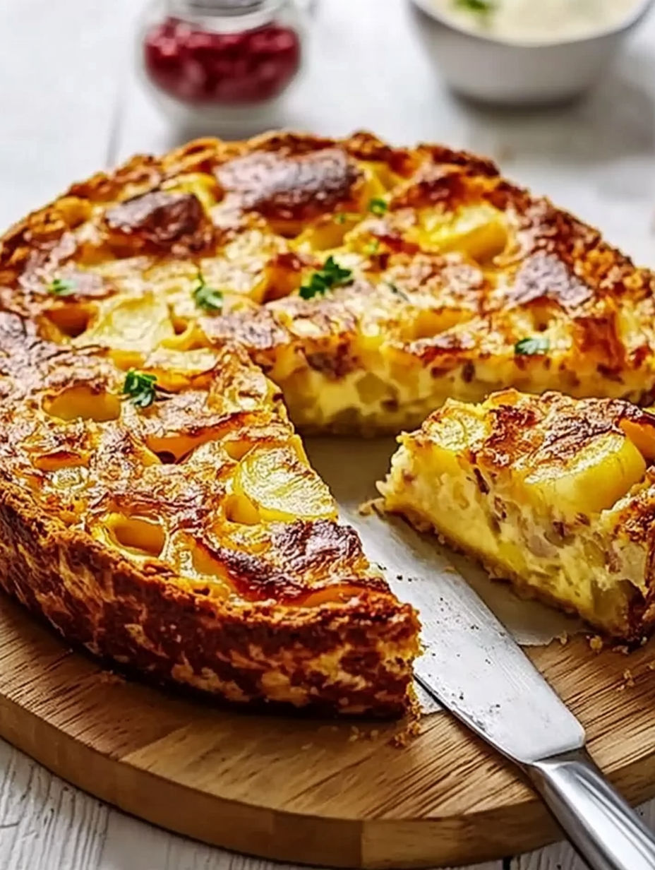 A slice of pie on a wooden table.