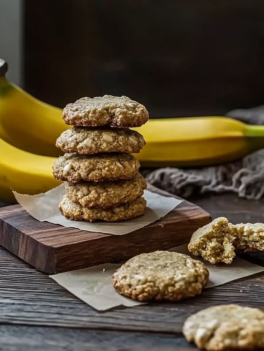 A stack of cookies on a napkin.