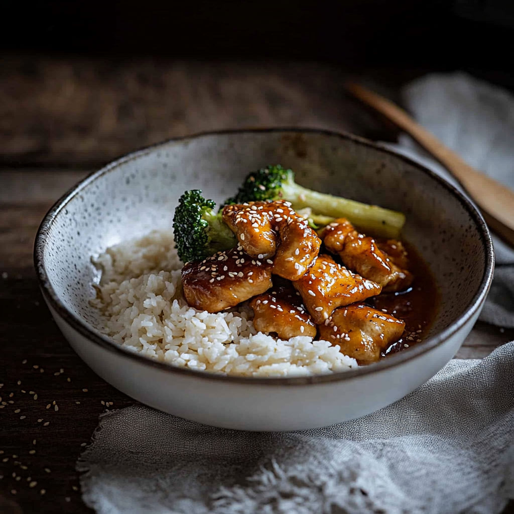 A bowl of rice and meat.