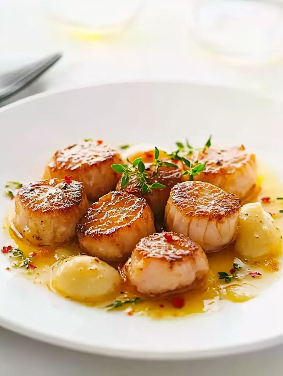 A plate of food with a sauce on it.