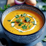 Soupe de Carottes au Lait de Coco et Curcumaet  coriandre