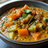 Curry de lentilles vertes