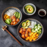 poke bowl coloré