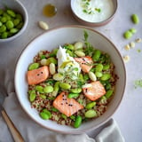 Salade de saumon, quinoa et edamame