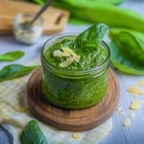 A jar of pesto d'ail des ours.