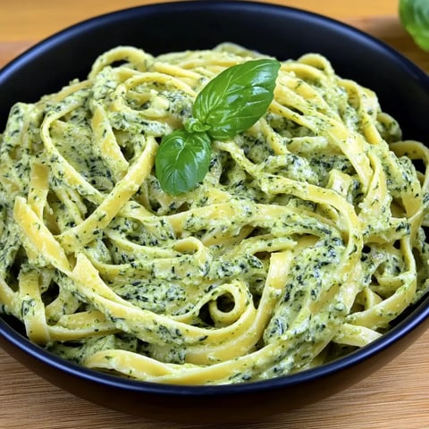 Pâtes sauce épinards