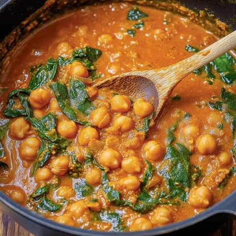 Curry épinards et pois chiches