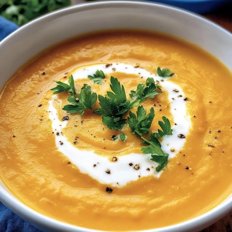 Soupe carottes avec coco et gingembre