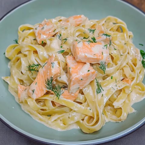 Pâtes au saumon et sauce crème