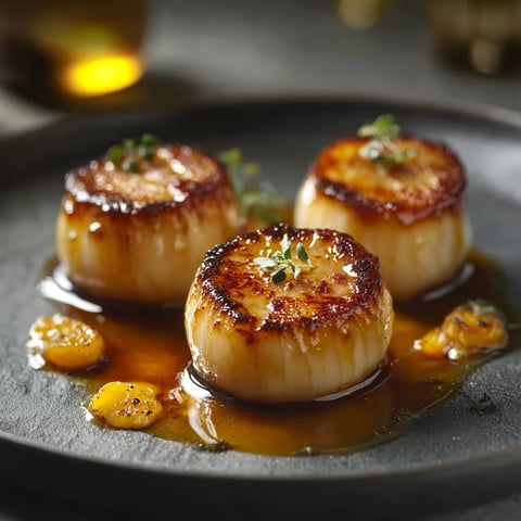 Noix Saint-Jacques Miellées au Gingembre et Clémentine Saveurs Exquises