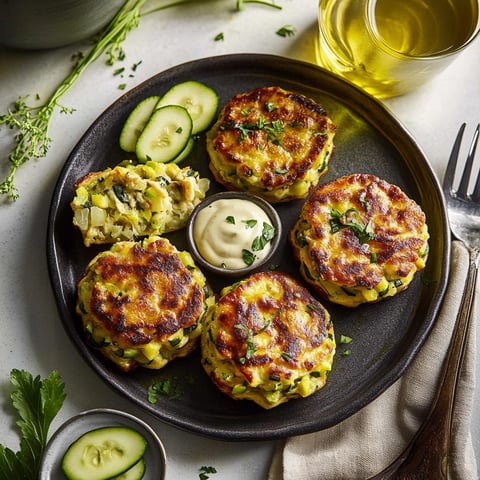 Galettes Croustillantes au Poulet et Courgettes