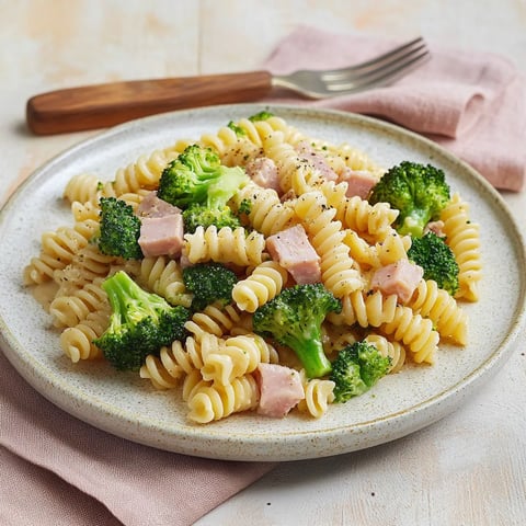 Pâtes brocoli jambon
