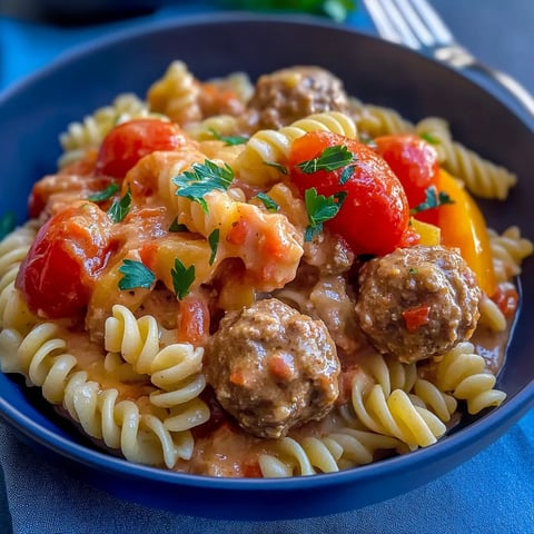 Boulettes en sauce tomate crémeuse - simple, rapide & délicieux