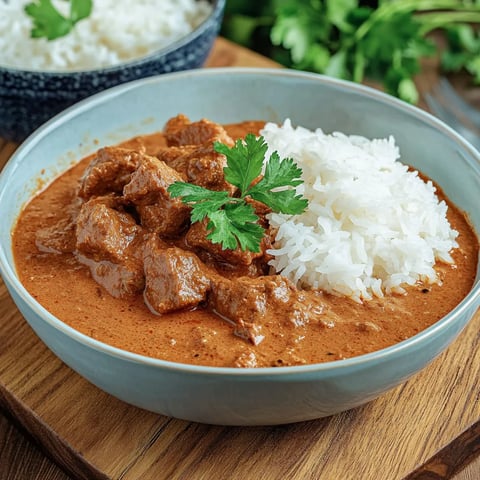 Délicieux poulet beurre avec riz