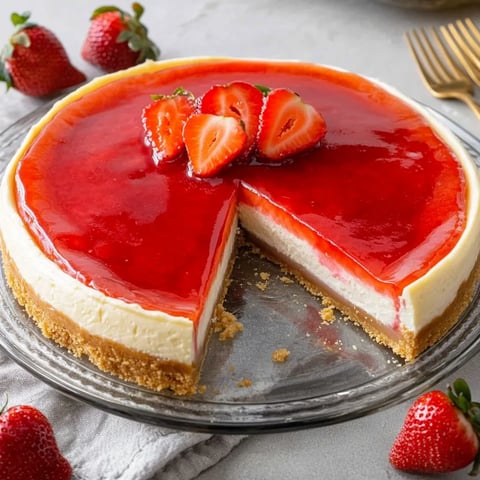 Cheesecake Fraise avec biscuits