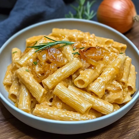 Pâtes aux oignons doux