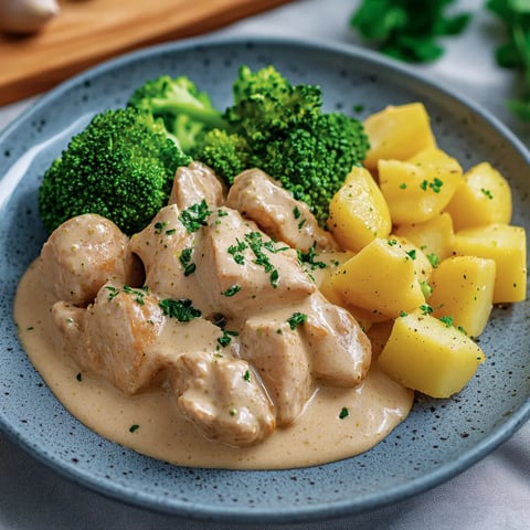 Plat Rapide – Poulet et Oignons en Sauce Onctueuse !