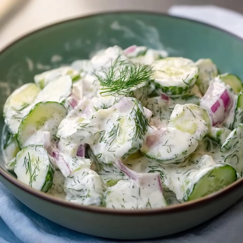 Salade aux concombres rapide et fraîche – un délice simple