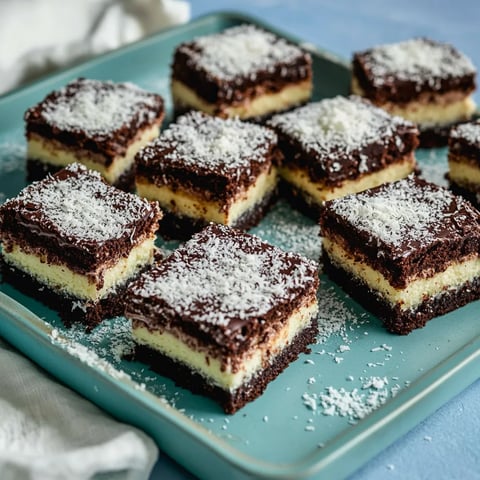 Délicieuses tranches Bounty – Gâteau moelleux coco chocolat