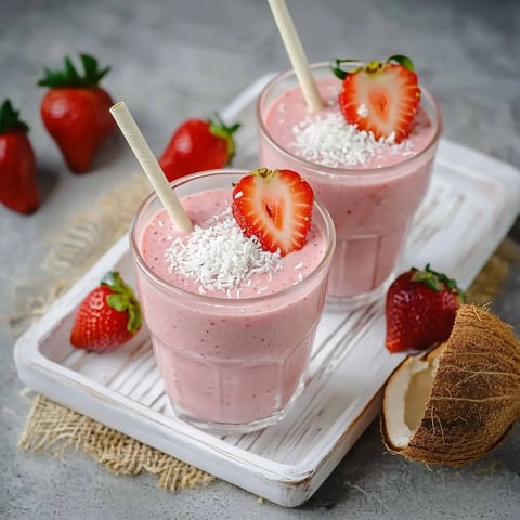 Savoureux smoothie fraise banane