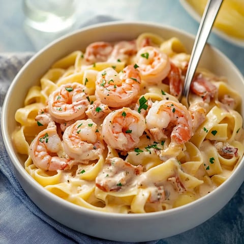 Pâtes aux gambas avec sauce vin blanc onctueuse – rapide, savoureux, facile à préparer