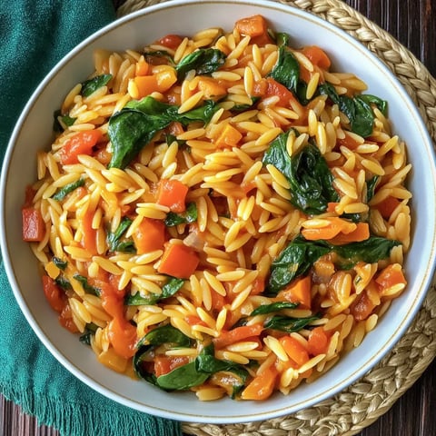 Bol d'orzo crémeux aux épinards