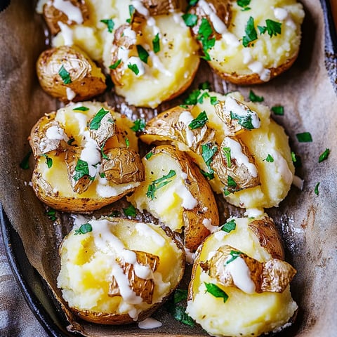 Pommes écrasées ou simplement pommes croustillantes