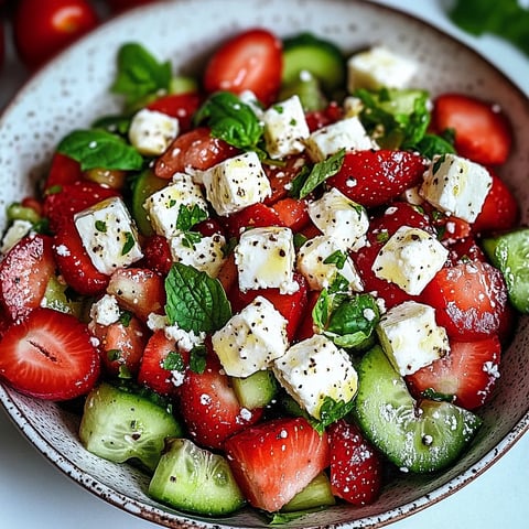 Salade fraîcheur fraises feta