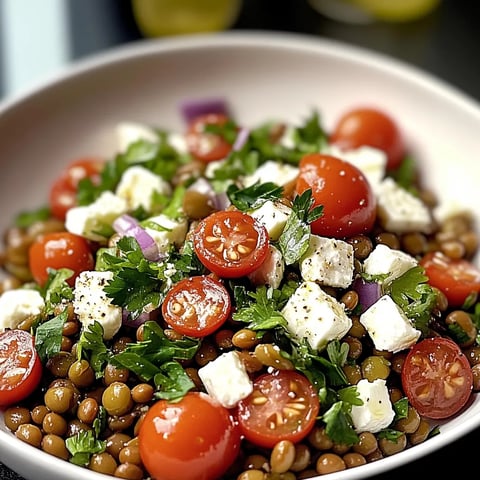 Mélange Frais Lentilles et Fromage - Plat méditerranéen équilibré