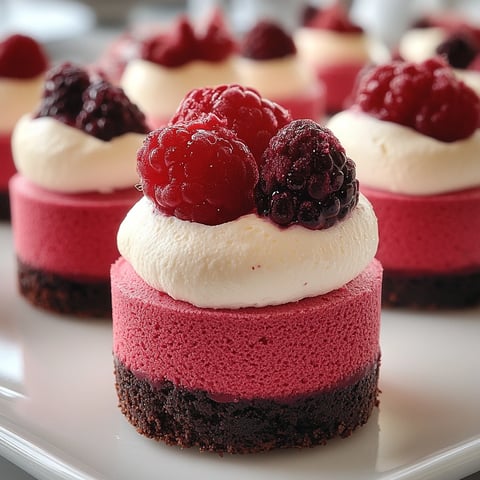 Mini Gâteaux Mousse Framboise