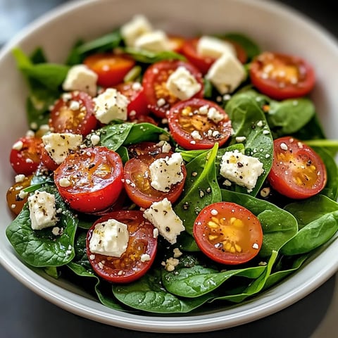 Un bol de salade verte avec tomates et fromage blanc.