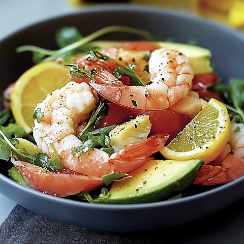 Salade avocat pamplemousse crevettes