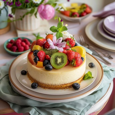 Cheesecake de Pâques aux fruits