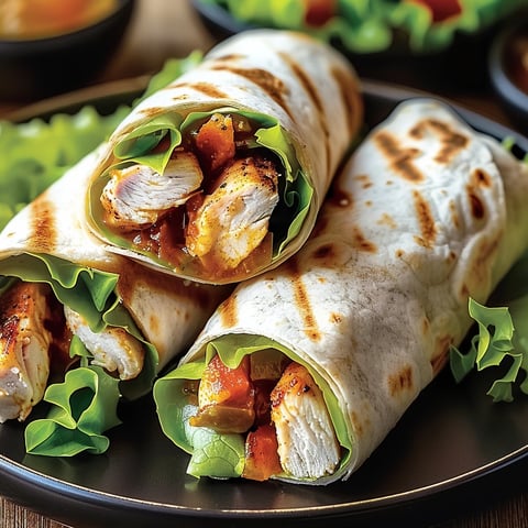 Wraps Méditerranéens au Poulet et Tapenade