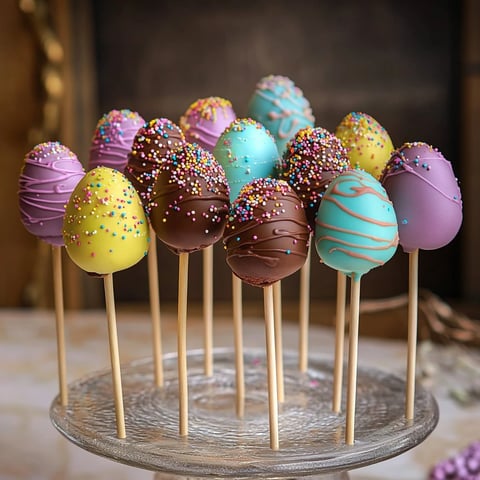 Sucettes Oeufs pour Pâques colorés